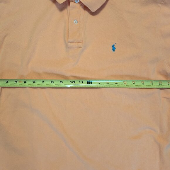 Vintage 90s Polo Ralph Lauren Short Sleeve Polo Shirt Men's XL Tangerine Orange - Picture 6 of 6